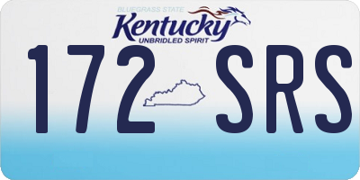 KY license plate 172SRS