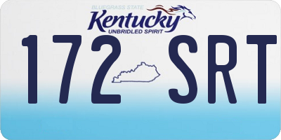 KY license plate 172SRT