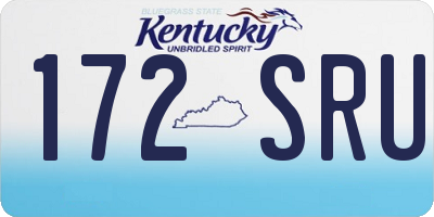 KY license plate 172SRU