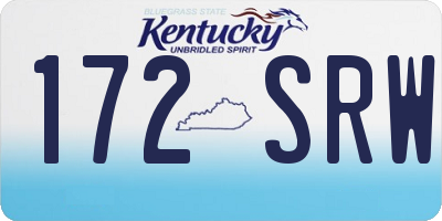 KY license plate 172SRW