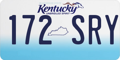 KY license plate 172SRY