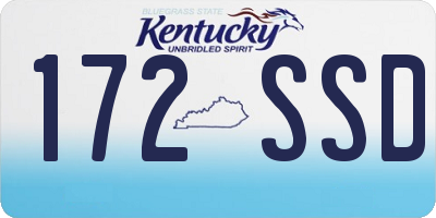 KY license plate 172SSD