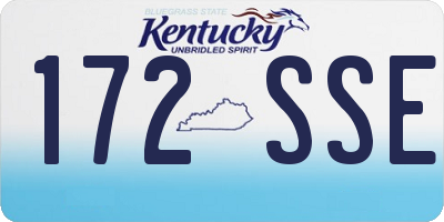 KY license plate 172SSE