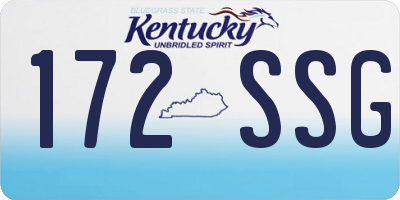 KY license plate 172SSG