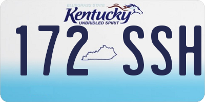 KY license plate 172SSH