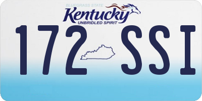 KY license plate 172SSI