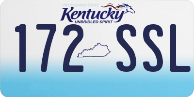 KY license plate 172SSL