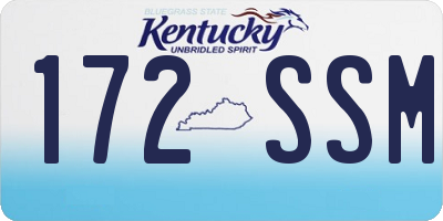 KY license plate 172SSM