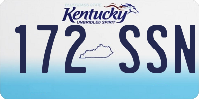 KY license plate 172SSN