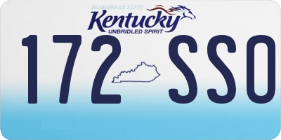 KY license plate 172SSO