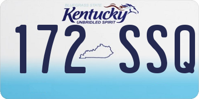 KY license plate 172SSQ