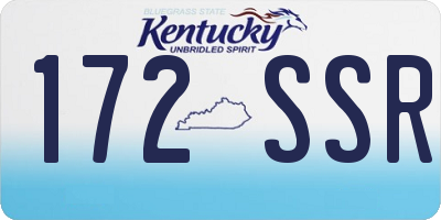 KY license plate 172SSR