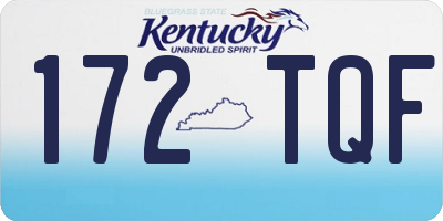 KY license plate 172TQF