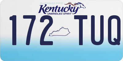KY license plate 172TUQ