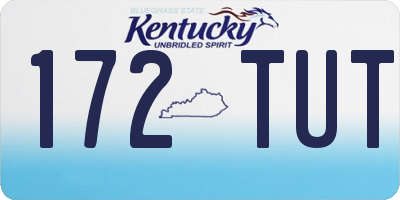 KY license plate 172TUT