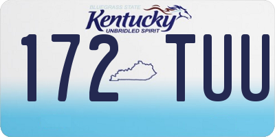 KY license plate 172TUU