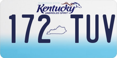 KY license plate 172TUV