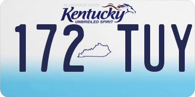 KY license plate 172TUY