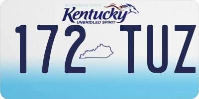 KY license plate 172TUZ