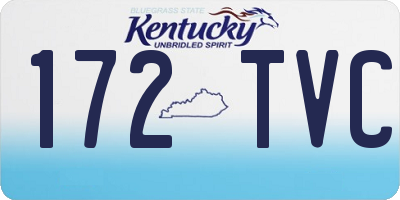 KY license plate 172TVC