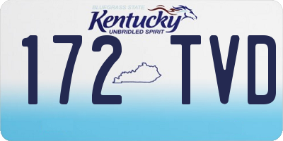 KY license plate 172TVD
