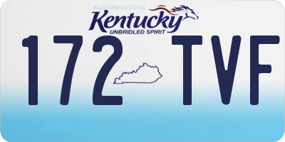 KY license plate 172TVF