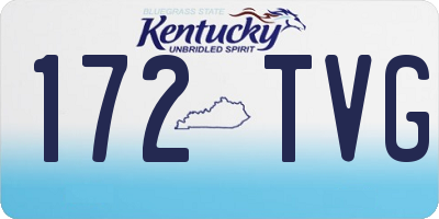 KY license plate 172TVG