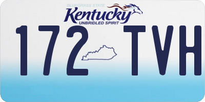 KY license plate 172TVH