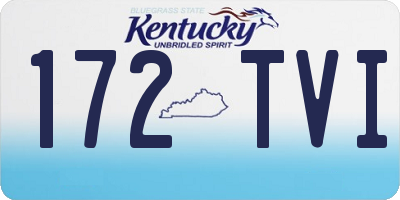 KY license plate 172TVI