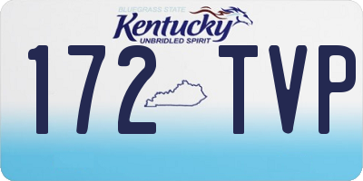 KY license plate 172TVP