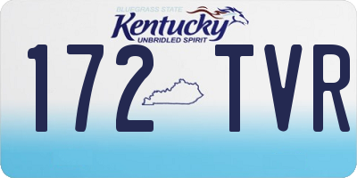 KY license plate 172TVR
