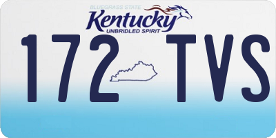 KY license plate 172TVS