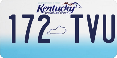 KY license plate 172TVU