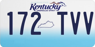 KY license plate 172TVV