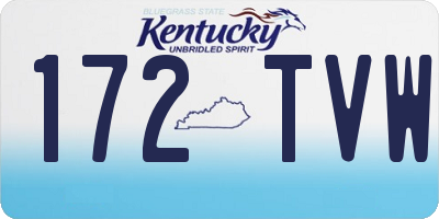 KY license plate 172TVW