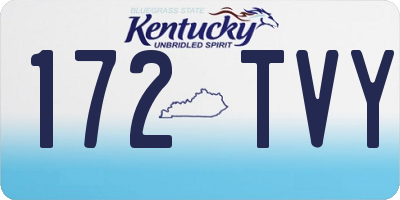 KY license plate 172TVY