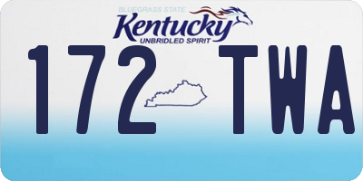 KY license plate 172TWA