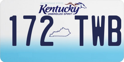 KY license plate 172TWB