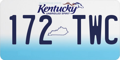 KY license plate 172TWC