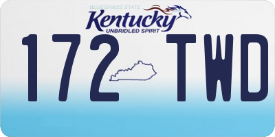 KY license plate 172TWD