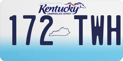 KY license plate 172TWH