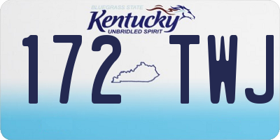 KY license plate 172TWJ