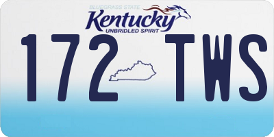 KY license plate 172TWS