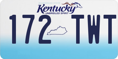 KY license plate 172TWT