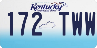 KY license plate 172TWW