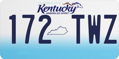 KY license plate 172TWZ