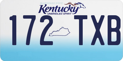 KY license plate 172TXB