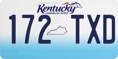 KY license plate 172TXD
