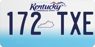 KY license plate 172TXE