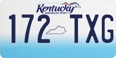 KY license plate 172TXG